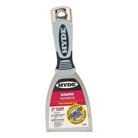 Hyde Hyde Pro Stainless 3 in. W Stainless Steel Stiff Scraper 06408